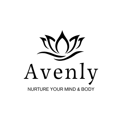 avenly logo, nurture your mind and body